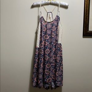 Floral & Lace Spaghetti strap dress